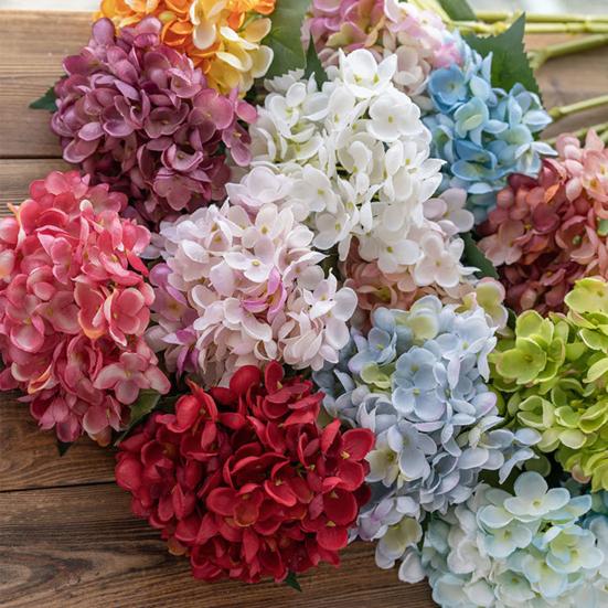 Yousheng Artificial Hydrangea Flowers Faux Hydrangea Blooms with Stem UV Resistant Artificial Flowers for Outdoors Vase Wedding Bouquets Centerpieces