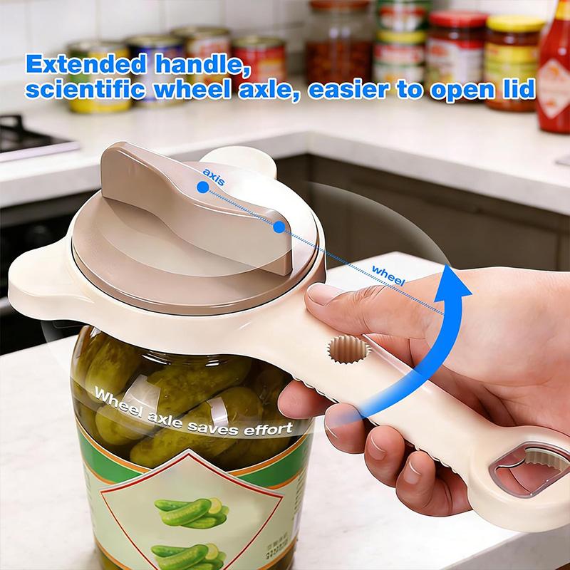 4 In 1 Multifunctional Jar Opener Adjustable Effort-Saving Can Opener Fits For Jars Cans Wine Bottles Durable Kitchen Tool 6