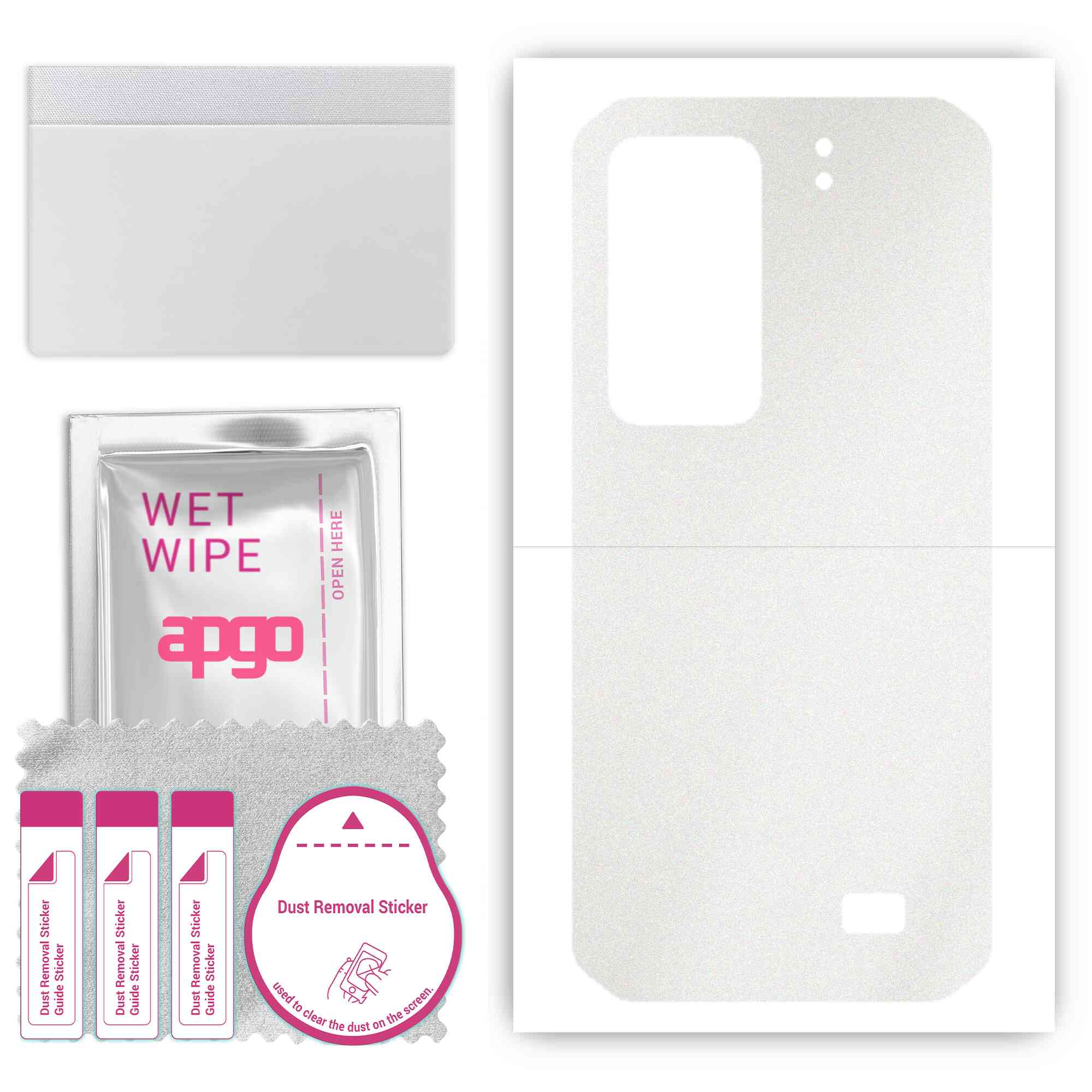 

apgo Protective Skin Sticker for the back compatible with Ulefone Armor 11T, Wrap Film, Foil, Vinyl - Pattern Matte Transparent