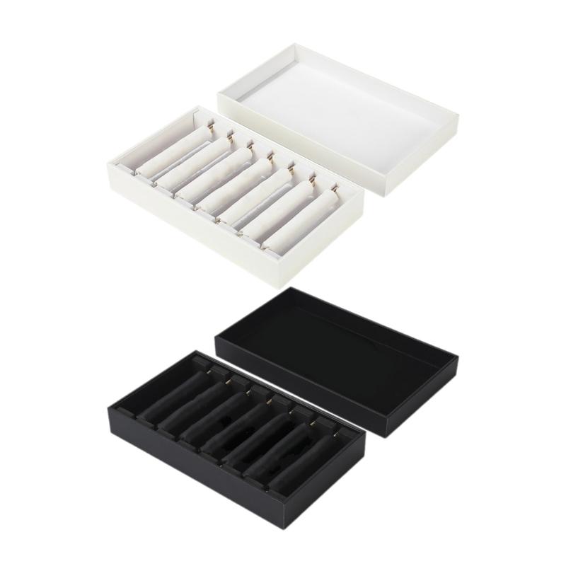 PU Leather Ring Holder Jewelry Tray with Protective Cover Professional Finger Ring Organizer for Storage and Display