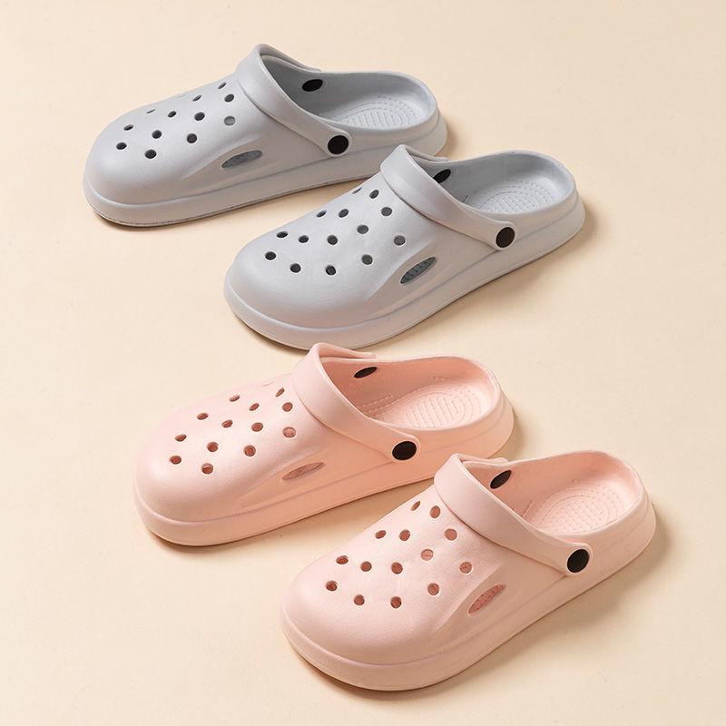 Breathable Thick-Soled Closed-Toe Beach & Garden Shoes for Men & Women - Comfortable Summer Couple Style Slippers