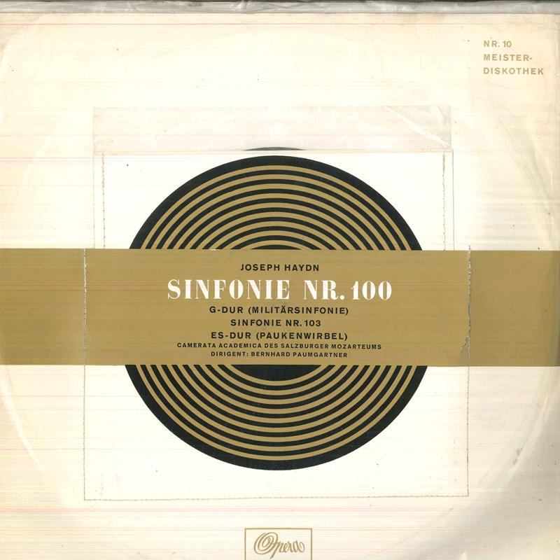 

LP Record BERNHARD PAUMGARTNER, CAMERATA ACAD - Haydn Sinfonie Nr100 G Dur Militar 1153 OPERA 1960 Germany Classical Used