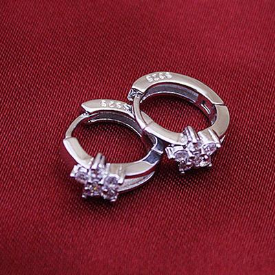 Korean Fashion Temperament Jewelry Small Snowflake Ear Buckle Earrings Women's Trendy Models