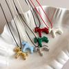 Fashion Cute Colorful 3D Horse Pendant Long Necklace for Women Adjustable Sweater Chain Jewelry Gifts Neck Lanyard Accessories