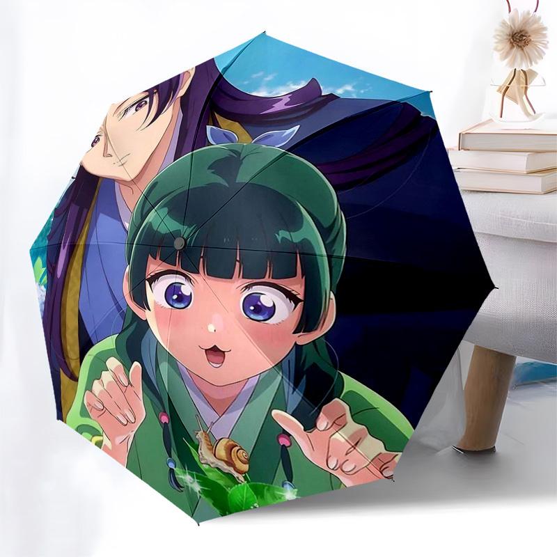 1pc Outdoor Umbrella with Anime Characters - Automatic Opening/Closing, Portable 3-Fold Design, 8-Bone Iron Frame - Perfect Gift for Fans, Travel