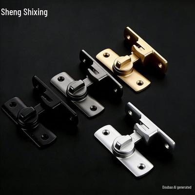 Aluminum Alloy Door Lock with Anti-Theft Buckle for Hotel Bathroom & Windows