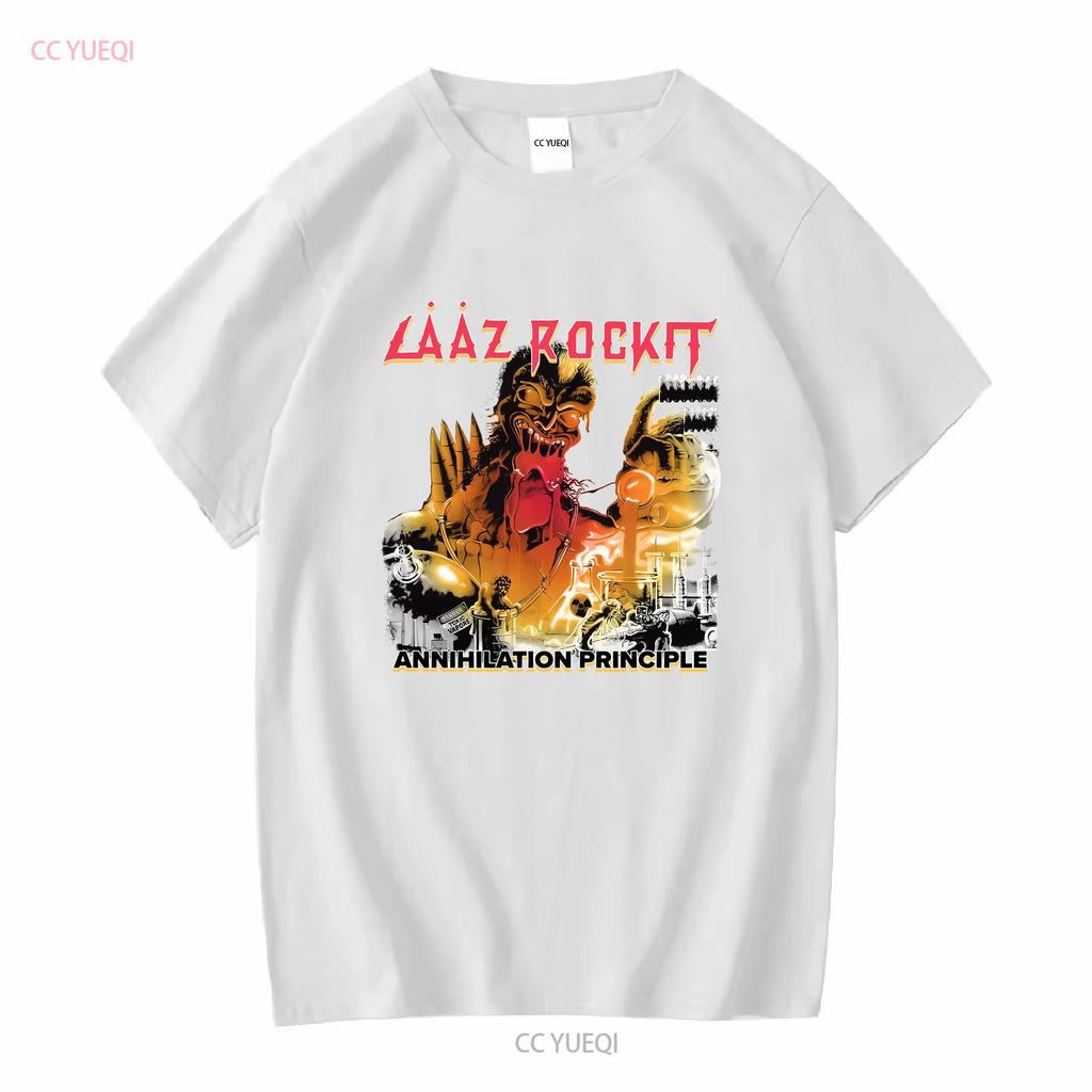 Laaz Rockit Band Bílé tričko Všechny velikosti S 5XL T2094 vintage Vyprané Měkké s potiskem Univerzální Prodyšné Pohodlné Ležérní pánské