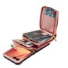 Crossbody Leather Cover Wallet Phone Case For Samsung Galaxy Z Flip 7 FE 6 5 4 3 Flip7 Flip6 Cards Slot Purse Triple Fold Bag