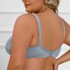 New European and American Ultra-thin Double-breasted Steel Ring Lace Underwear Adjustable Large Size Bra