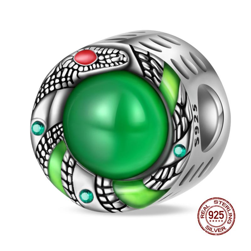 Original Charms Copper Tarot Cards & Snake Charm Beads Fit 3Mm Original Bracelet Necklace Women Diy Fine Jewelry Gift New In