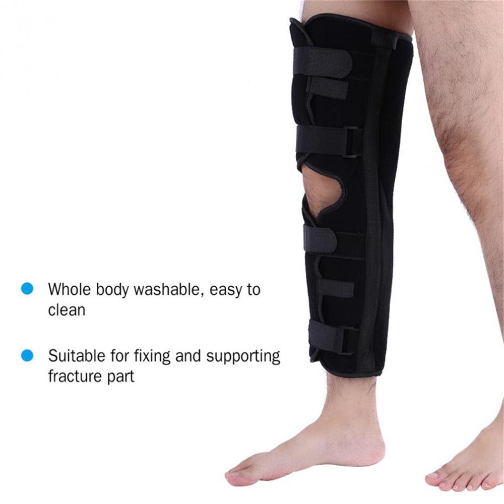 1Pcs Tri-Panel Knee Immobilizer Full Leg Brace Support Aluminum Alloy Straight Knee Splint for Knee Protector Fracture Stabilizer