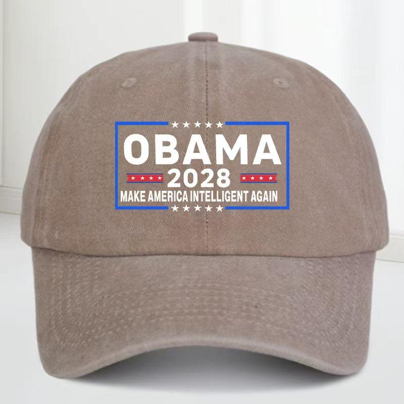 Obama 2028 Unisex Basebollkeps, en design som gör Amerika smart igen, med justerbar storlek