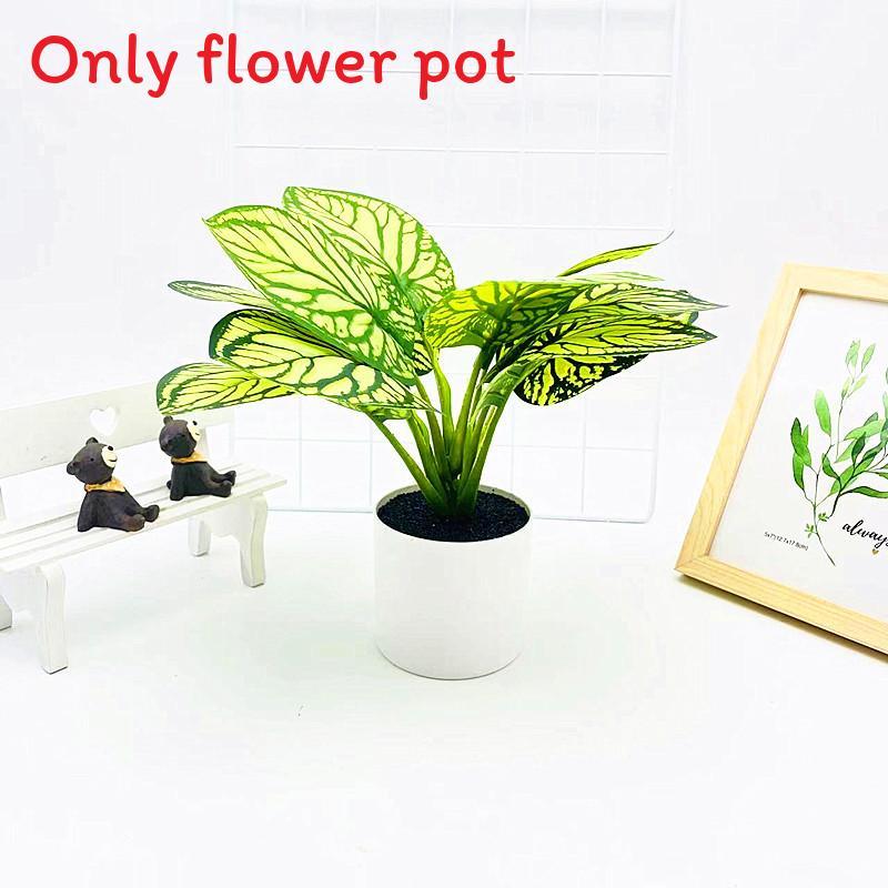 Simulated Epipremnum Aureum And Dasheen Leaves Potted For Home And Events