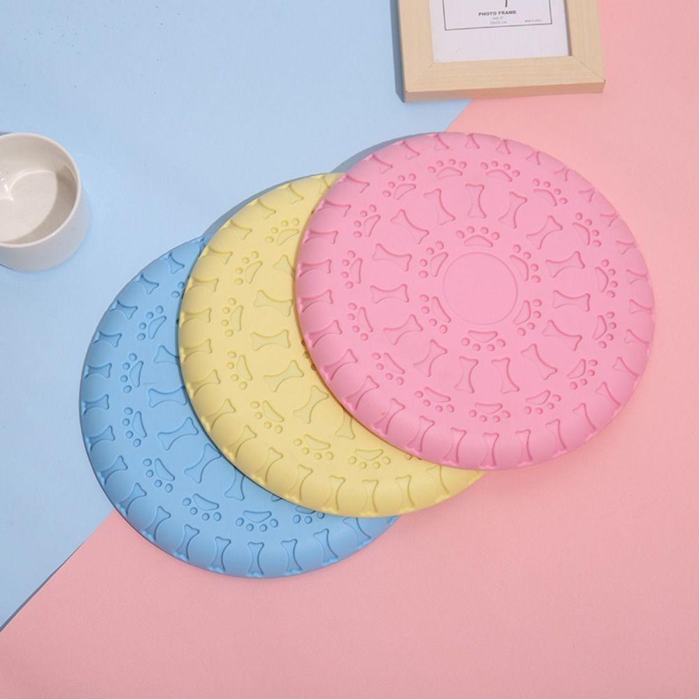 Bite Resistant Dog Training Throwing Toys Soft Pet Training Disc Dog Flying Disc  Feed Water