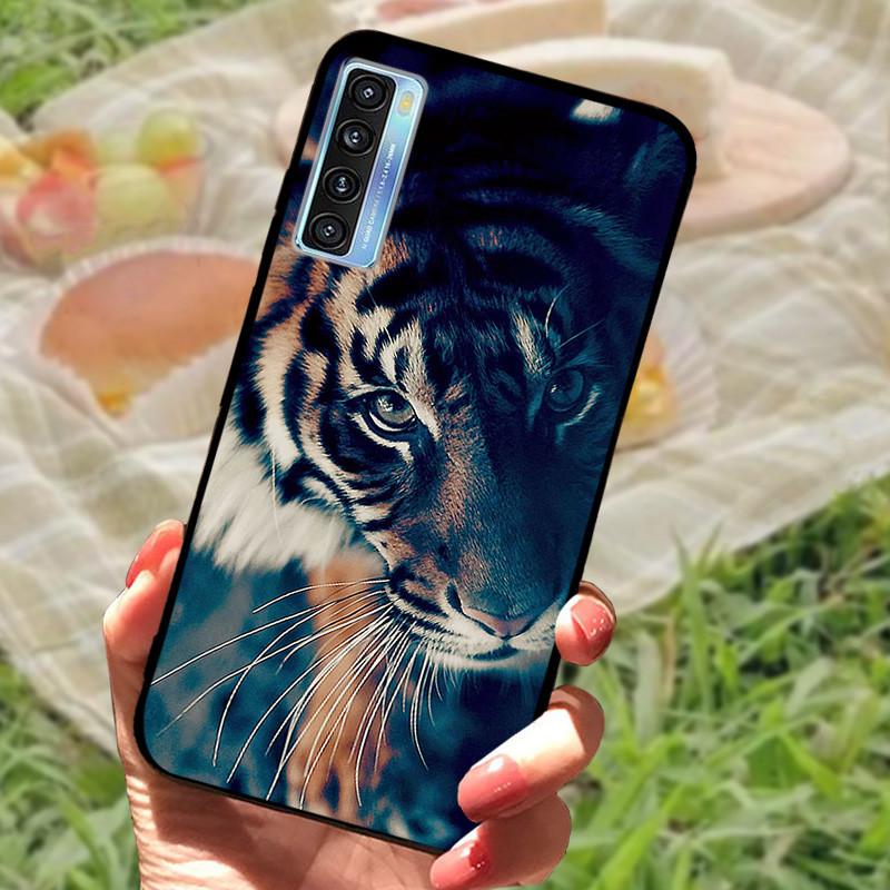 For TCL 20 5G Case Cover For TCL 20L Plus Silicone Soft Marble Black Bumper Funda Coque for TCL 20S 20LPlus TCL20 Protective