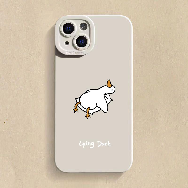 

Lazy Goose Have a Rest Art Phone Case for iPhone 17 16 15 14 13 12 11 Series Pro Max Plus Double Layer Protection iphone 14 Plus