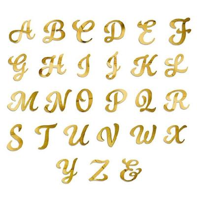 26 Pezzi Decorazioni per Torta in Acrilico Dorato, Decorazioni a Lettere per Celebrazioni Memorabili