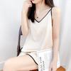 1011 new summer ice silk pajamas women's pure desire suspender shorts thin two-piece set can be worn outside large size loungewear