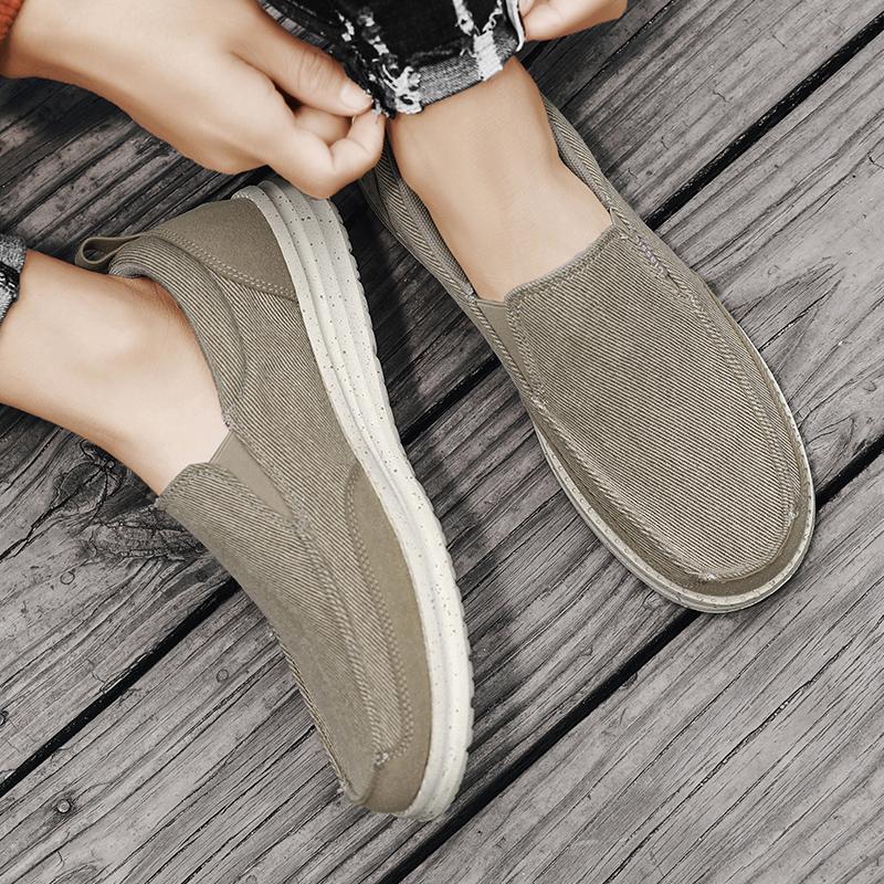 Fashion New Arrival Spring Summer Comfortable Casual Shoes Lightweigh Mens Canvas Shoes For Men Slip-On Brand Fashion Flat Loafers Shoes