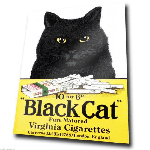 

SIGN METAL WALL PLAQUE BLACK CAT Cigarettes Vintage Advert Poster picture printAluminum 20x30cm（7.8x11.8inch）