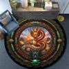 Chinese Dragon Emblem Round Area Rug Under Office Chairs Bedroom Living Room Home Decor