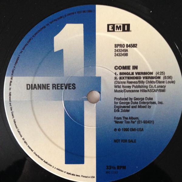 

12inch Record DIANNE REEVES - Come In SPRO04582 EMI USA 1990 US Jazz Used