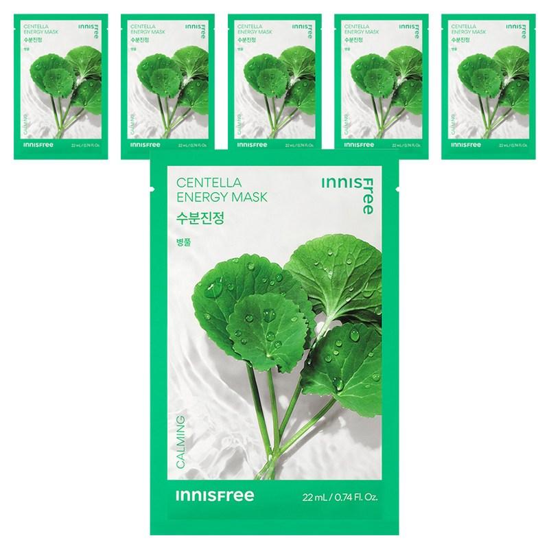 Innisfree New Centella Energy Mask 22ml, 1 Sheet, 6 Pcs