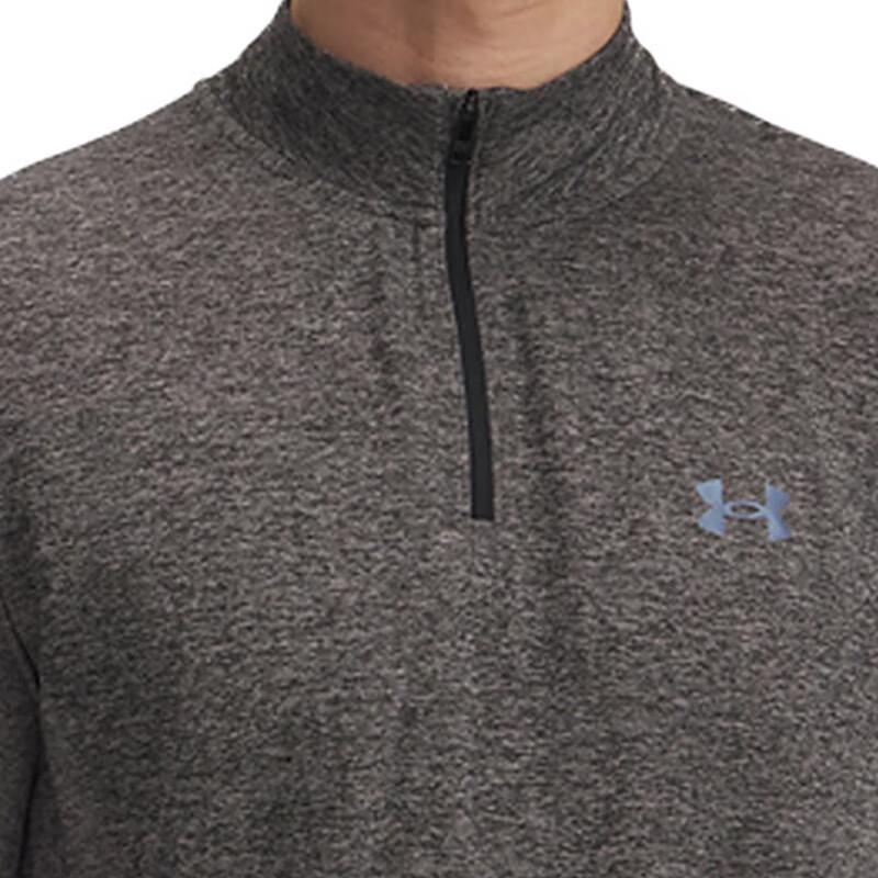 Under Armour Seamless Stride Half High Neck Solid Color Comfortable Casual Moisture Wicking Long Sleeve T-Shirt Men Tops Dawn-Gray Pink 1378168-009