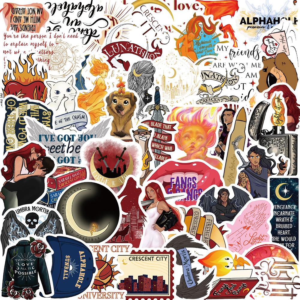 50 Crescent City Crescent City Series Graffiti Stickers Guitar Laptop Suitcase DIY