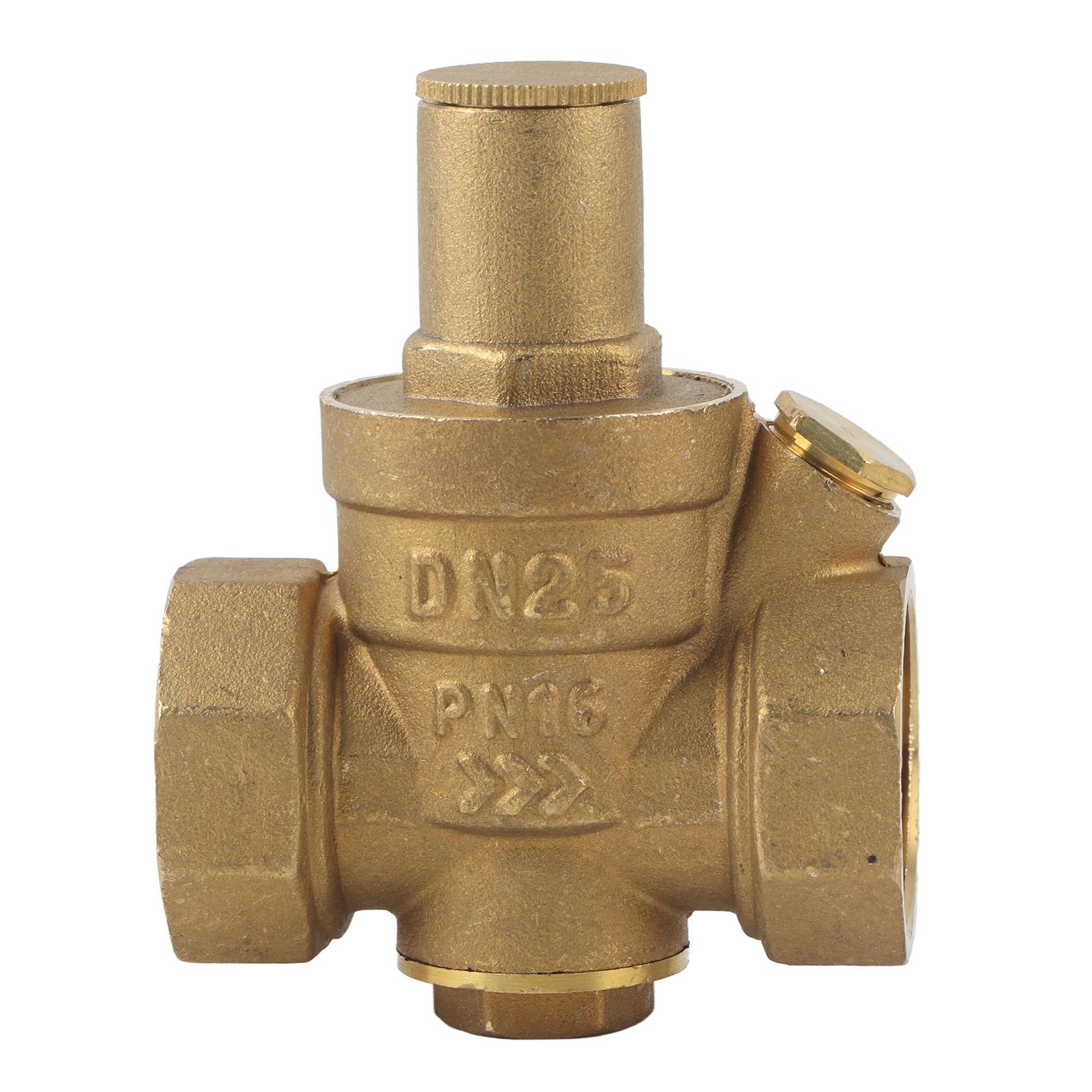 

1pc Brass Adjustable Water Pressure Reducing Regulator Valve Thread DN25 1