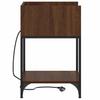 Nightstand Brown Oak Look 40 x 40 x 61 cm Engineered Wood