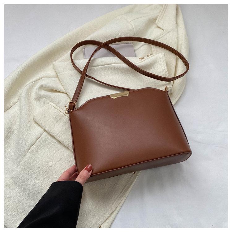 Atmosferyczna Minimalistyczna Damska Modna Torebka: 2025 Modna Wszechstronna Torba na Ramię i Przez Ramię w Jednolitym Kolorze