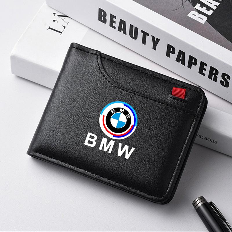 For BMW 50th Anniversary 2 3 5 Series X1 X3 X5 X7 E46 E90 F10 G20 F15 Leather Wallet Car Driver's License Credit Card Bag Purses rldf93