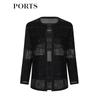 Ports Women's Elegant Hollow-out Knit Cardigan