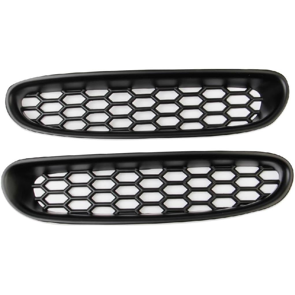 Black Front Bump Reseau Cover Fog Trim Accessories for 1997-2004 Chevrolet Corvette C5