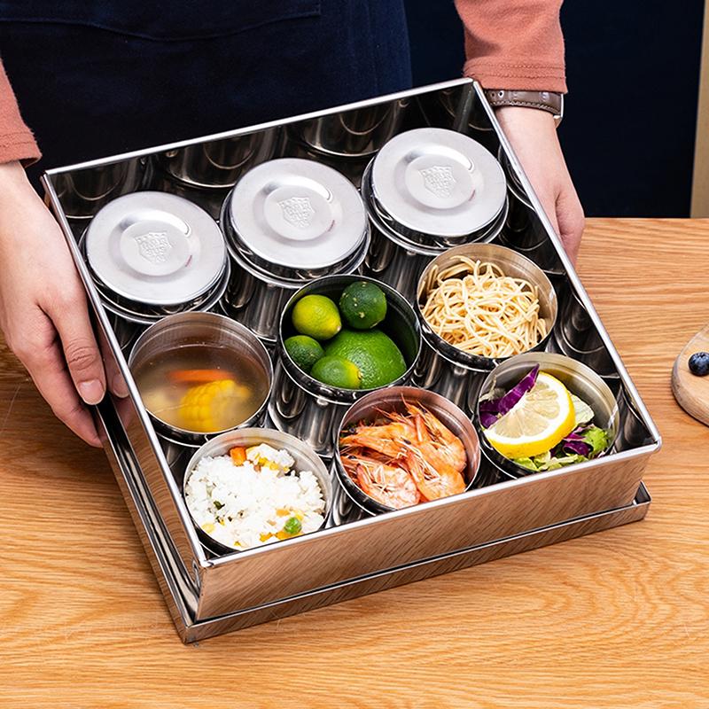 201 Edelstahl Lebensmittelaufbewahrung Versiegelter Teebehälter Kantine Heimorganisator Glas Kleinteilebox Küchenzubehör