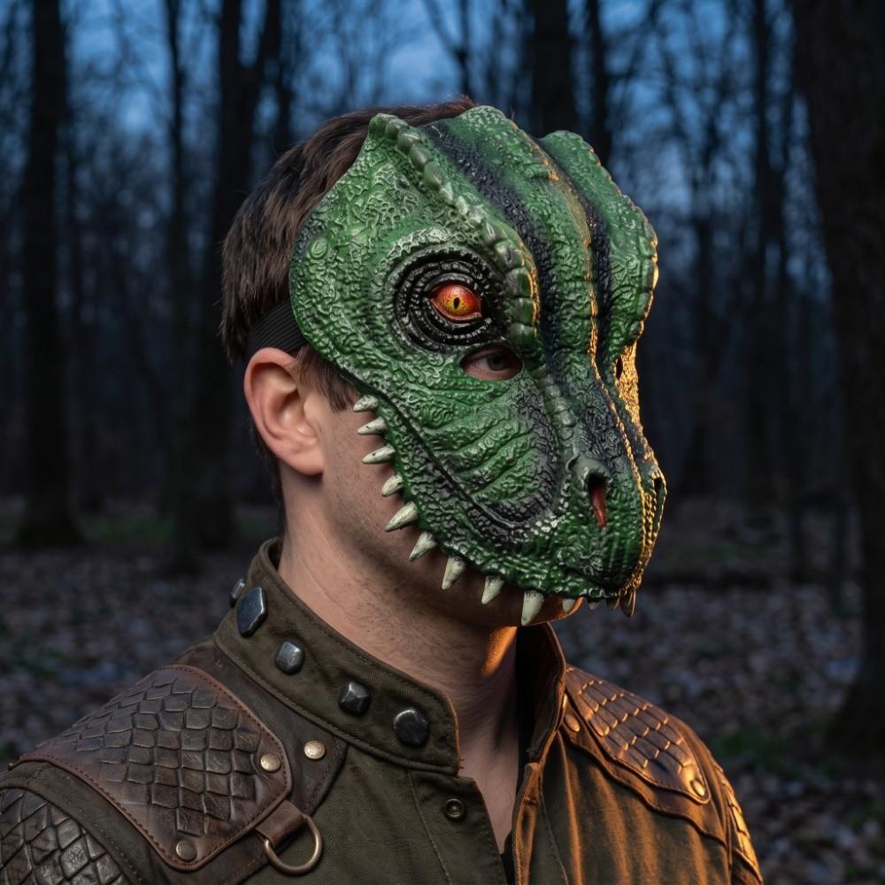 Máscara de Dinosaurio Realista Máscara de Animal Aterradora Accesorios Máscara de Cosplay Carnaval