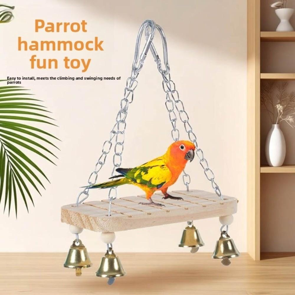 With Hook Parrot Swing Toy Wear-Resistant Parrot Cage Hut Bird Toy Hammock  Pet Bird Training