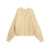 Damen Übergroßer V-Ausschnitt Strickpullover Lockerer Schnitt Einfarbiger Street Style Langarm Pullover