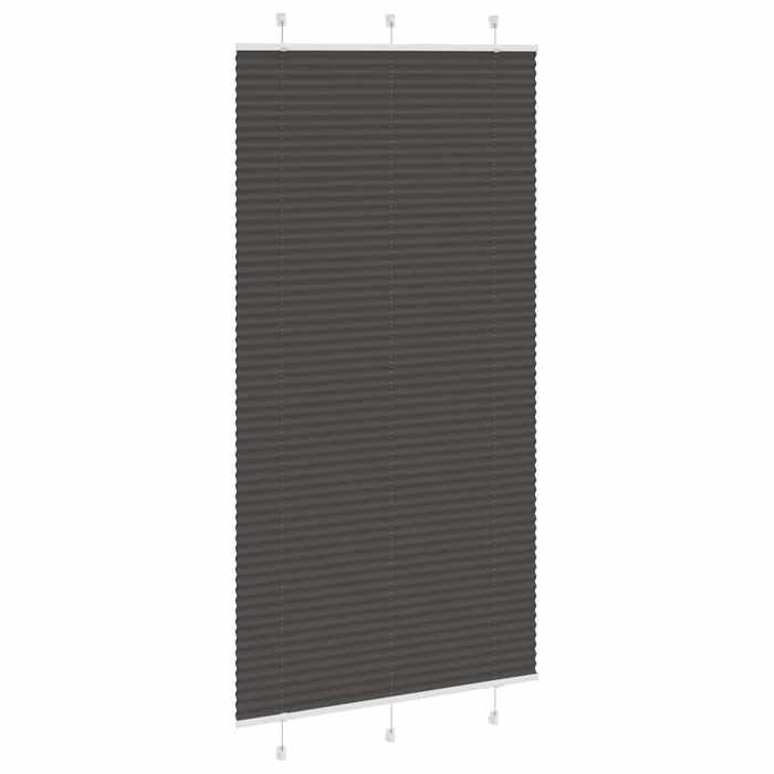 VidaXL Store Pleated Black 105x200 Cm Fabric Width 104.4cm Polyester, Window Pleated Blind, Accordion Blind, Blind 4015161