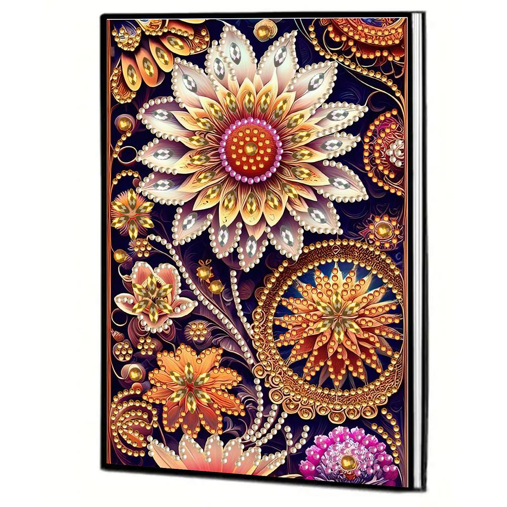 50 Pages A5 Special Shaped Beautiful Pattern 5D Diamond Painting Notebook 5D Diamond Drawing Book Art Birthdays Gifts for Teens