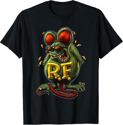 Quirky Rat Fink Inspired Spooky Mouse Sunglasses T-Shirt for Hot Rod Fans