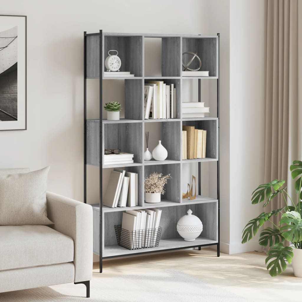 Bookshelf Gray Sonoma 102x28x172 cm Particleboard