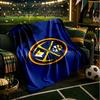 Nuggets Logo Art Blanket Lightweight Flannel Bedding Blanket Perfect for Travel, Camping, Living Rooms, Offices, Sofas, Fan Christmas Gift