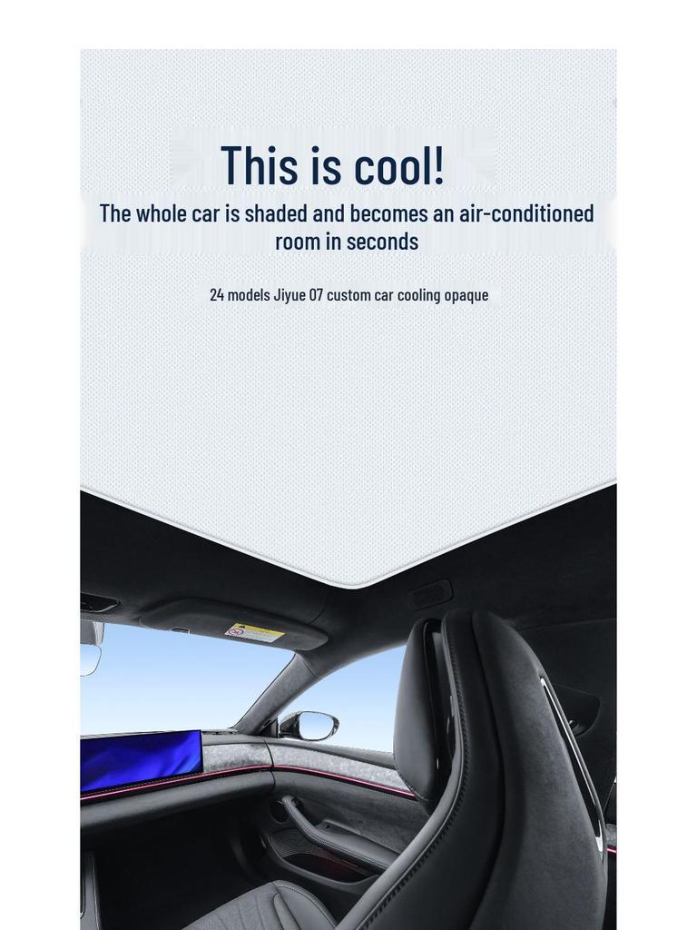 Ji Yue 24 Model 07 Sunroof Shade: Sun Protection, Heat Insulation, Privacy.