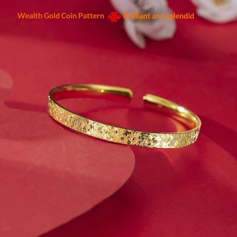 Gold Plated Bangle With Sparkling Crushed Ice Texture And Comfort Fit Design Perfect For Daily Wear Anniversary Party Gift