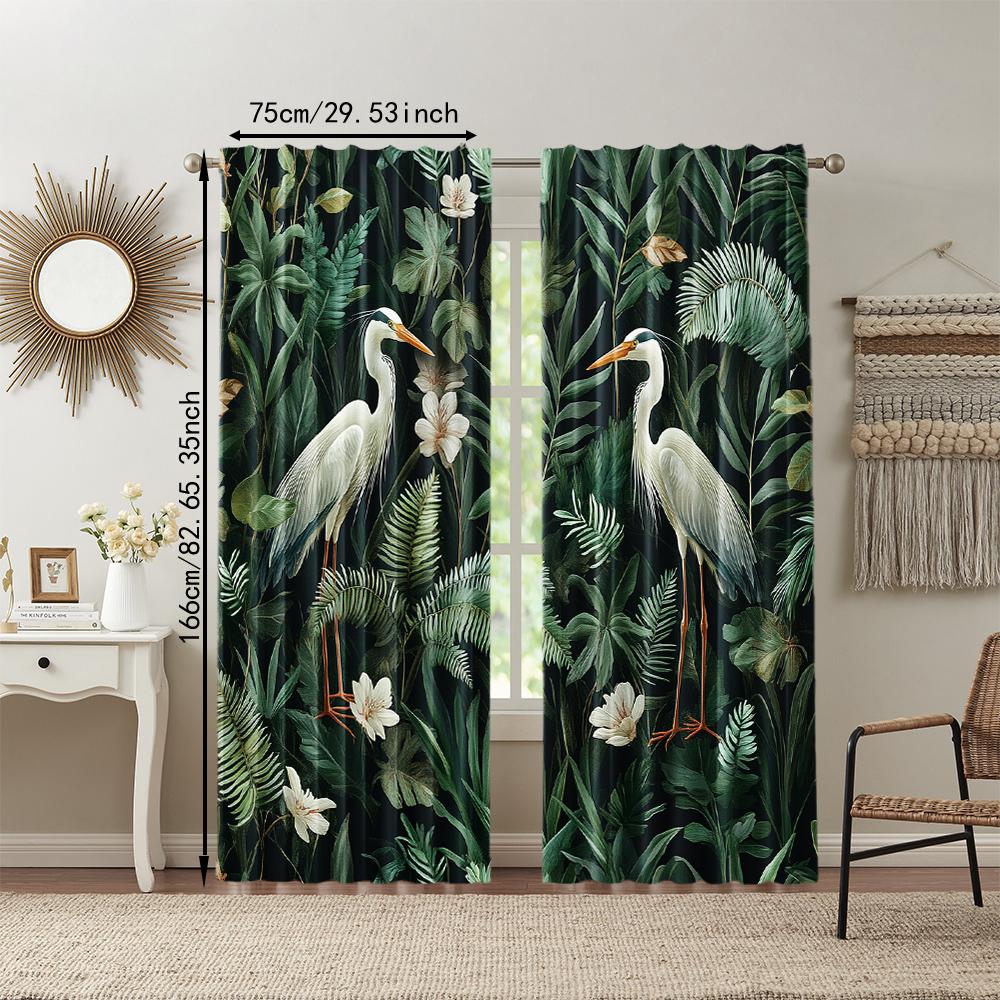 2 szt.   wszechstronne przezroczyste zasłony poliestrowe do dekoracji domu Naturalne Wzory Zwierzęce do użytku w sypialniach i salonach