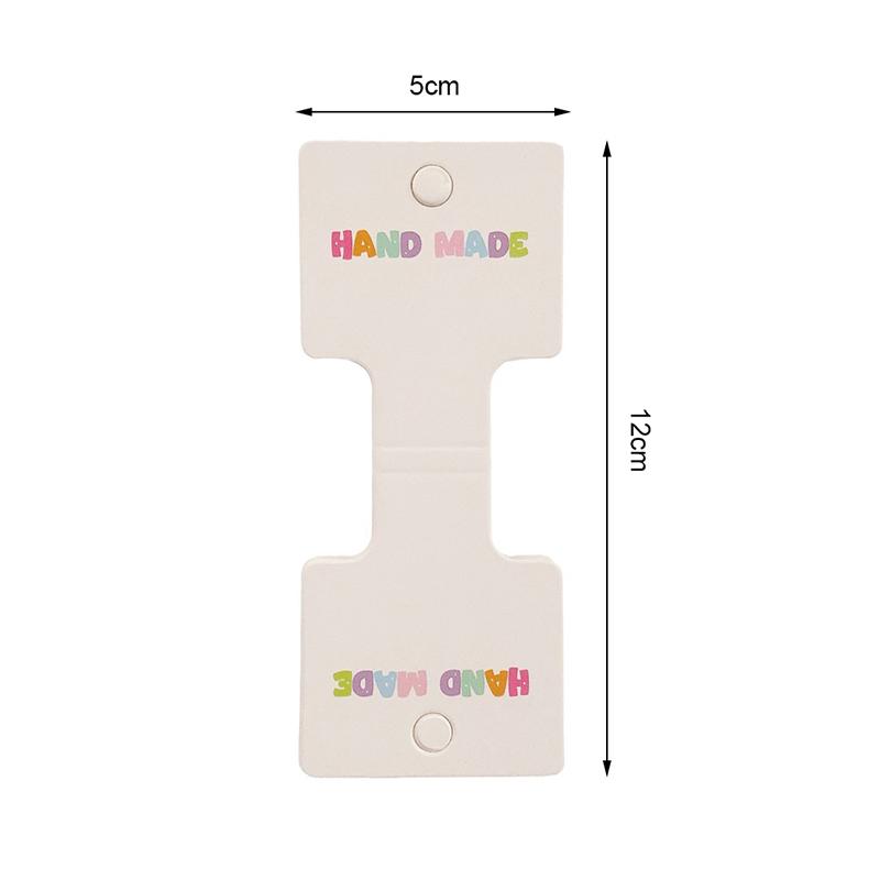 50Pcs Hair Rope White Display Cards For Hair Claw Clip Paper Card Headdress Card Hair Decoration Package Diy Jewelry Cardboard