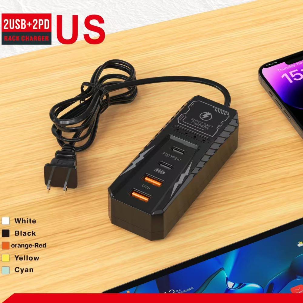 4 Ports USB Charger Socket Multi Ports Wall Charger New Phone Power Strip