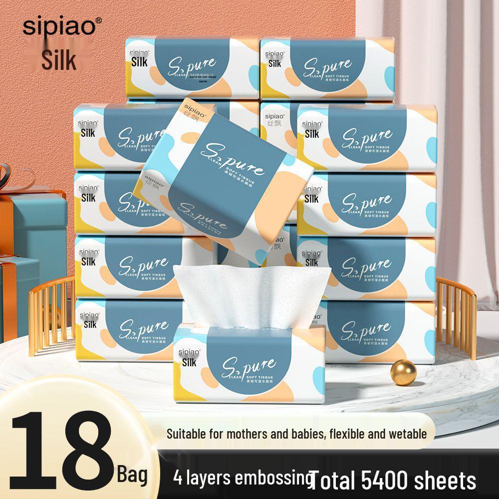 60-Pack Bamboo Pulp Facial Tissues - Full Box for Home Use